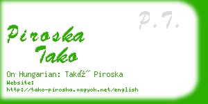 piroska tako business card